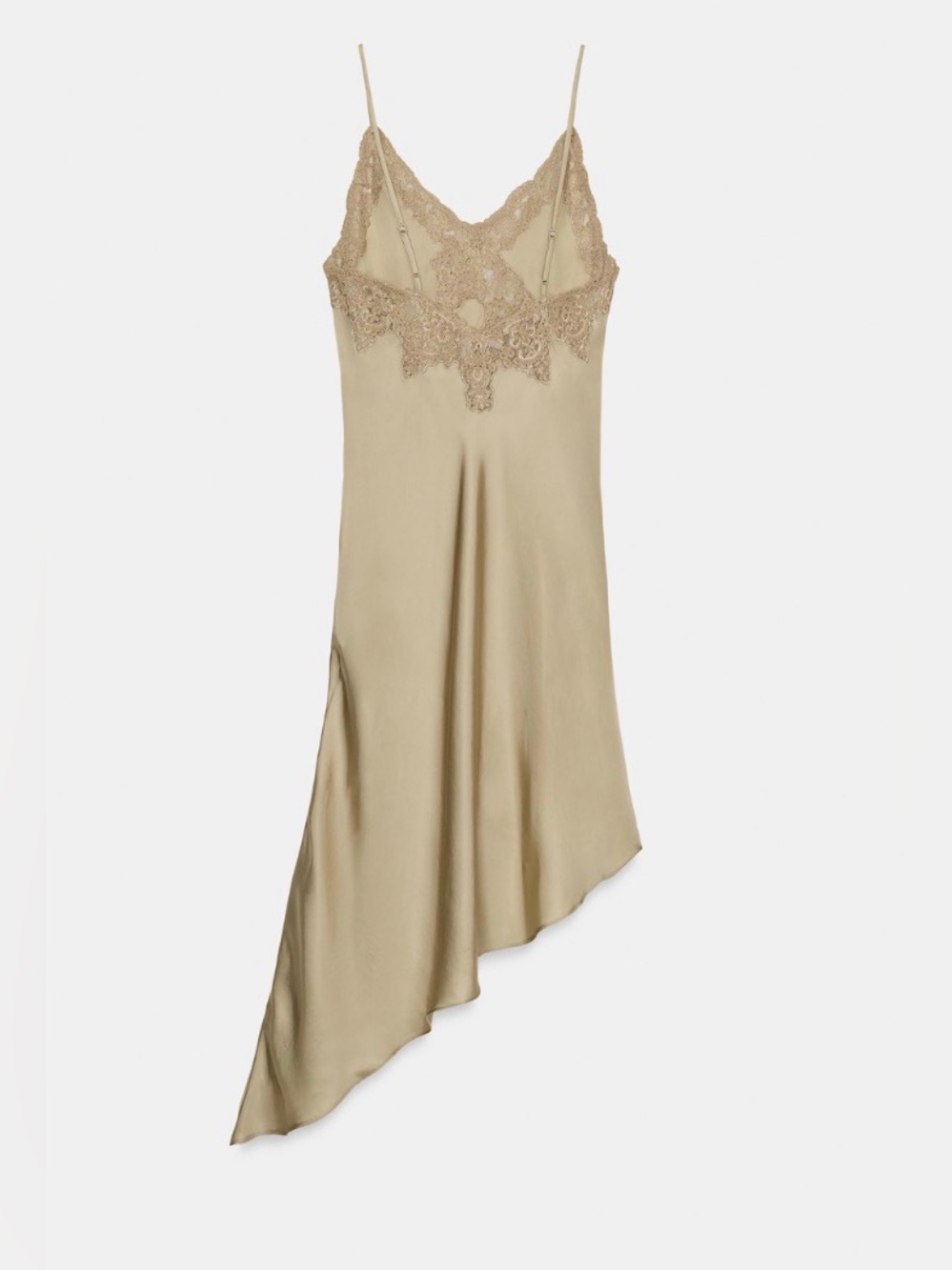 🔥🔥Zara Lace-Trim Slip Dress in Champagne - Picture 8 of 9